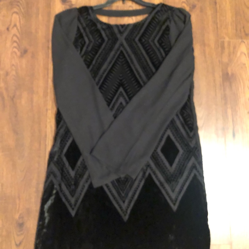 Express velvet detailed low back dress Sz small